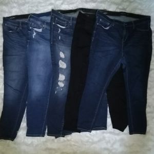 Lot of 5 torrid skinny jeans 18S